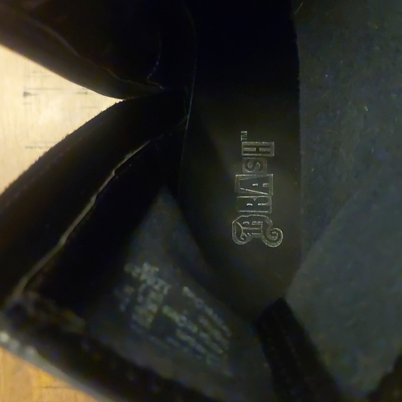 Brash Black Chunky-heeled Booties - Picture 11 of 12